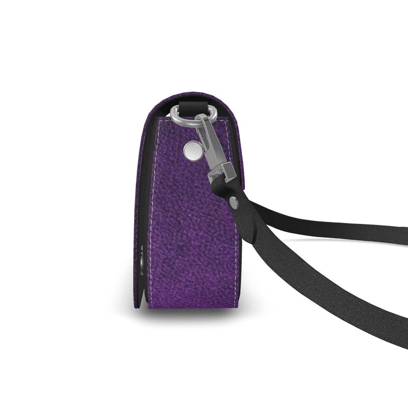 Flap Over Box Bag/Deep Purple Amethyst Digital Print