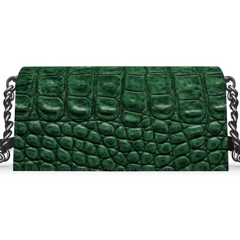 Classic Croc Digitally Printed Leather Kenway Evening  Bag